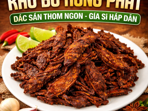 Khô bò Hưng Phát – Đặc sản thơm ngon, chuẩn vị, giá sỉ hấp dẫn