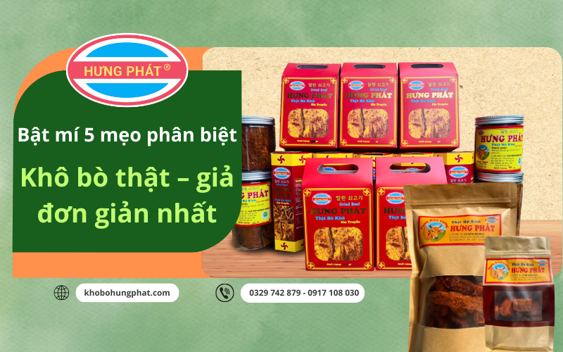 Phân biệt khô bò thật giả